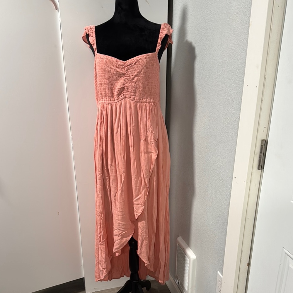 Elegant Peach High Low Dress
